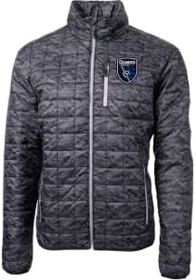 Cutter and Buck San Jose Earthquakes Mens Black Rainier PrimaLoft Printed Filled Jacket