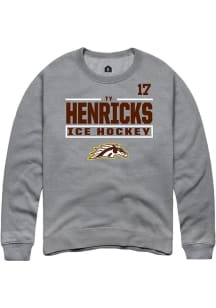 Ty Henricks Western Michigan Broncos Mens Grey NIL Stacked Box Player Crew