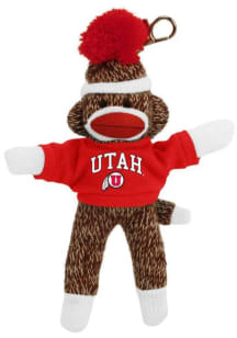 Utah Utes 4 Inch Sock Monkey Keychain - Red