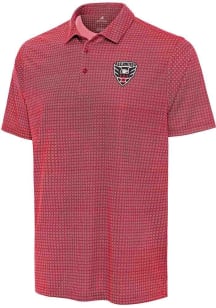 Antigua DC United Mens Red Mosaic Short Sleeve Polo