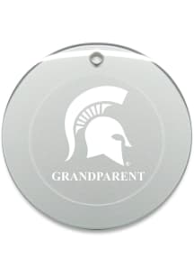 Michigan State Spartans Grandparent Round Ornament - White