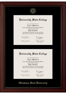 Oklahoma State Cowboys Paxton Double Document Diploma Frame - Brown
