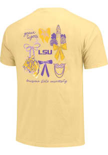 LSU Tigers Womens Yellow Coquette Campus Short Sleeve T-Shirt