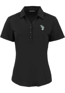 Cutter and Buck Oakland Athletics Womens Black Cooperstown  Forge Eco Polo Short Sleeve Polo Shirt
