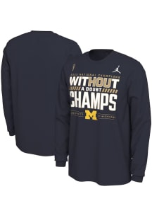 Nike Michigan Wolverines  2023 National Champions Locker Room Long Sleeve T Shirt