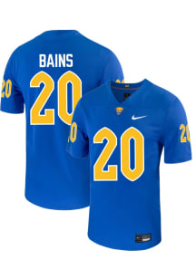 Kavir Bains  Nike Pitt Panthers Blue Football Football Name And Number Football Jersey