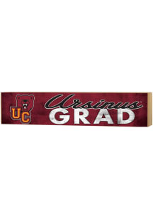 KH Sports Fan Ursinus Bears 3x13 Block Sign Grad Sign - Red