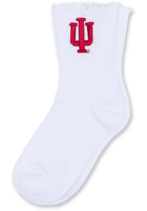 Indiana Hoosiers Lettuce Hem Youth Quarter Socks