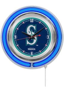 Seattle Mariners Double Neon Wall Clock