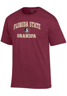 Champion Florida State Seminoles Red Grandpa Jersey Short Sleeve T Shirt