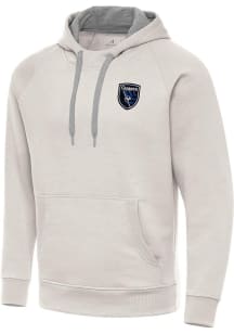 Antigua San Jose Earthquakes Mens White Victory Long Sleeve Hoodie