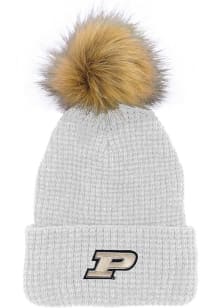 LogoFit Purdue Boilermakers White Belgian Womens Knit Hat