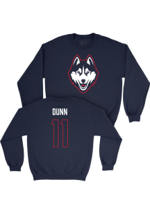 Avery Dunn  Campus Ink UConn Huskies Youth Navy Blue NIL Legacy Long Sleeve Crew Sweatshirt