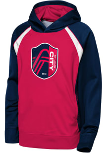 St Louis City SC Youth Red Fierce Striker Long Sleeve Hoodie