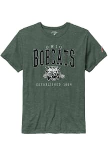Ohio Bobcats Green Victory Falls Puff Arch Mascot Short Sleeve Fashion T Shirt