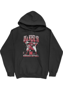 Ava Kuszak Campus Ink Nebraska Cornhuskers Youth Illustrated Long Sleeve Player Hoodie Black