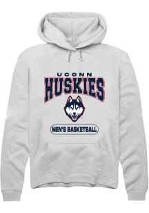 Summit Sportswear UConn Huskies Mens White Men's Basketball Long Sleeve Hoodie