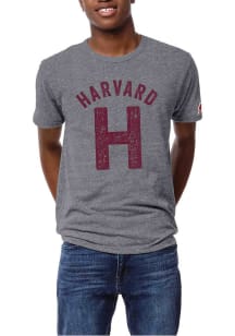 Harvard Crimson Grey Vintage H Short Sleeve Fashion T Shirt