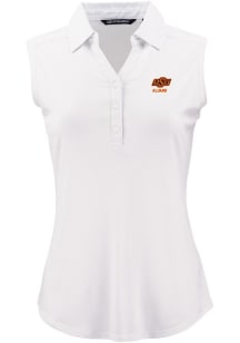 Cutter and Buck Oklahoma State Cowboys Womens White Alumni Forge Eco Polo Shirt