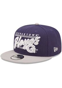 New Era Georgetown Hoyas Navy Blue Team Script 9FIFTY Mens Snapback Hat