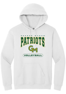 Summit Sportswear George Mason University Mens White Volleyball Long Sleeve Hoodie