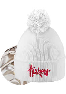 LogoFit Nebraska Cornhuskers White Monroe Womens Knit Hat
