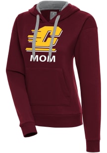Antigua Central Michigan Chippewas Womens Maroon Mom Victory Hooded Sweatshirt