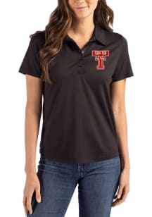 Cutter and Buck Texas Tech Red Raiders Womens Black Coastline Eco Short Sleeve Polo Shirt