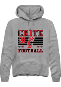 Cj Crite Cincinnati Bearcats Mens Grey Football NIL Striped Player Hood