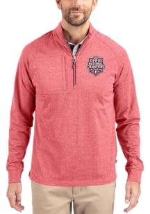 Cutter and Buck Indiana Hoosiers Mens Crimson 2025 CFP National Champions Adapt Eco Long Sleeve Qt..