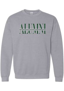 Michigan State Spartans Mens Grey Classic Alumni Long Sleeve Crew Sweatshirt