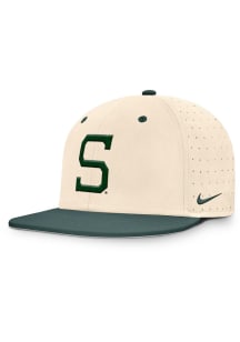 Nike Michigan State Spartans Mens Natural Dugout 2 Tone True Aero Bill Fitted Hat
