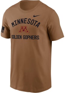 Nike Minnesota Golden Gophers Brown Military Appreciation DriFit Short Sleeve T Shirt