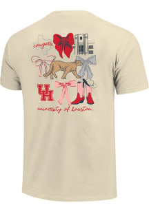 Houston Cougars Womens Ivory Coquette Campus Short Sleeve T-Shirt