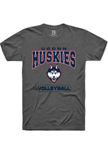 Summit Sportswear UConn Huskies Grey Volleyball Short Sleeve T Shirt