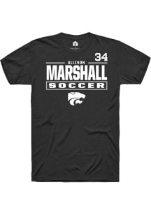 Allison Marshall K-State Wildcats Black NIL Stacked Box Short Sleeve Player T Shirt