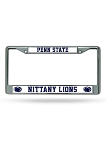 Penn State Nittany Lions Premium Chrome License Plate Frame - Silver