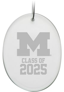 Michigan Wolverines Class of 2025 Oval Ornament - White