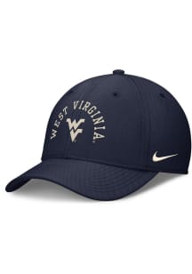 Nike West Virginia Mountaineers Mens Navy Blue Contemporary Prep Rise Swooshflex Flex Hat