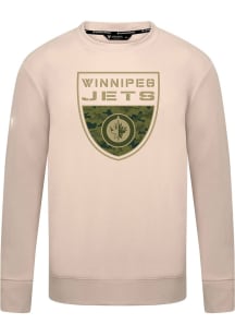 Levelwear Winnipeg Jets Tan Mandate Buckler Long Sleeve T Shirt