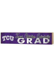 KH Sports Fan TCU Horned Frogs Grad graduation graphic Sign - Purple