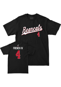 JC French IV Cincinnati Bearcats Black NIL Script Short Sleeve Player T Shirt