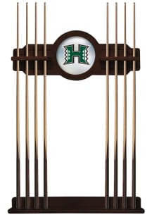 Hawaii Warriors Solid Wood Cue Rack Pool Table