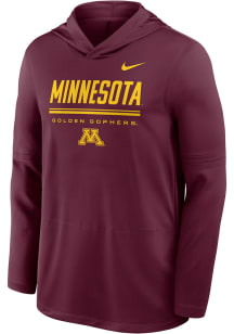 Nike Minnesota Golden Gophers Mens Maroon DriFit Lightweight Hood