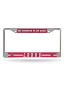 New Mexico Lobos Premium Chrome License Plate Frame - Silver