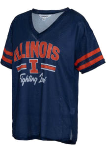 Illinois Fighting Illini Womens Kickoff Fashion Football Jersey - Navy Blue