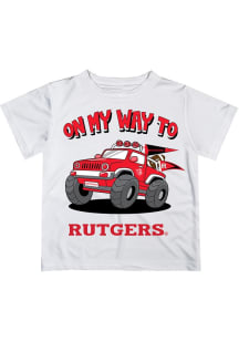 Vive La Fete Rutgers Scarlet Knights Youth White On My Way Short Sleeve T-Shirt