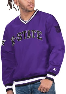 Starter K-State Wildcats Mens Purple Big 12 Tournament Pullover Jackets