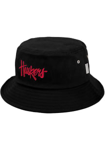 LogoFit Nebraska Cornhuskers Black Daytona Mens Bucket Hat