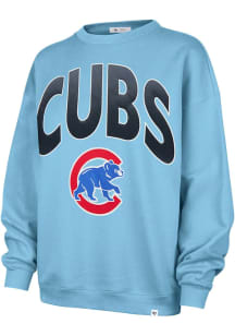 47 Chicago Cubs Womens Light Blue Extra Innings Crew Sweatshirt
